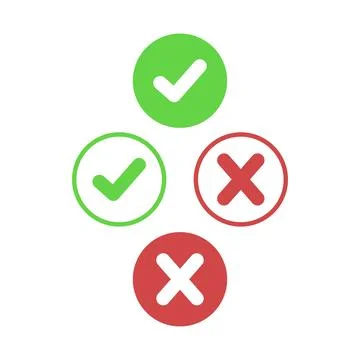 Right Wrong Sign. Stock Illustration