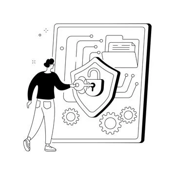 Rights of access abstract concept vector illustration. Stock Illustration
