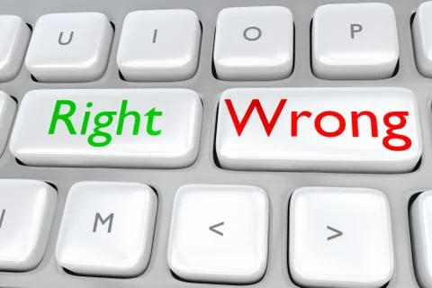 Right/Wrong concept 스톡 일러스트