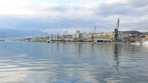 Rijeka City Panorama Stock Footage 35169130