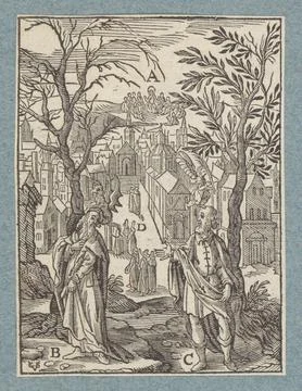 Rijksmuseum, 16th-20th ct, Hypocrite and a believer during fasting. The 스톡 사진