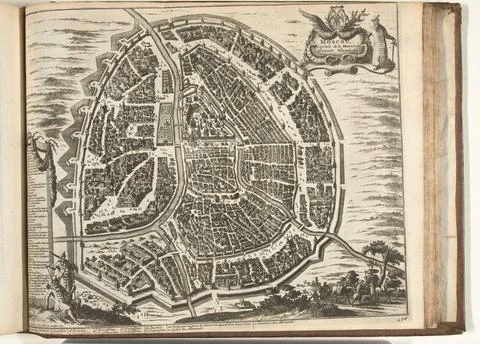 Rijksmuseum, 16th-20th ct, Map of Moscow, 1726; Moscou, Capitale de la Moscovie Stock Photos