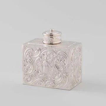 Rijksmuseum, 16th-20th ct, Rectangular tea bus, decorated on all sides with Stock Photos