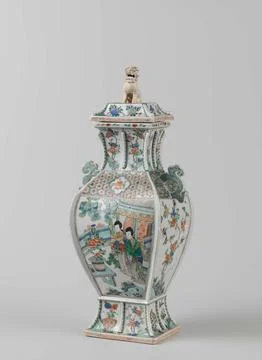 Rijksmuseum, 16th-20th ct, Rectangular, covered, Baluster Vase in The Shape of a 写真素材