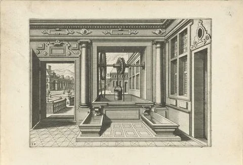 Rijksmuseum, 16th-20th ct, . Rectangular well, built into the partition between Foto stock