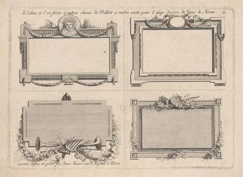 Rijksmuseum, 16th-20th ct, Rectangular nameplates; II Cahier (...) The Billets Stock Photos