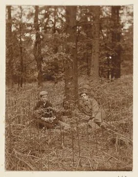 Rijksmuseum, Netherlands,16th-19th, Dolph Kessler met een vriend in het bos bij Stock Photos