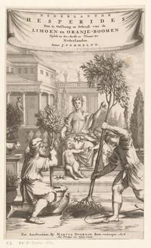 Rijksmuseum, Netherlands,16th-19th, Men plant fruit trees, Title page for: Isaak Stock Photos