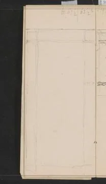 Rijksmuseum, Netherlands,16th-19th, Rectangular frame. Leaf 9 Verso from a sketc 写真素材