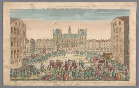 Rijksmuseum, Netherlands,16th-19th, View of the town hall in Paris with a Stock Photos