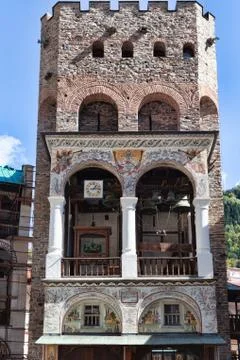 Rila Monastery bell tower, Bulgaria Stock Photos