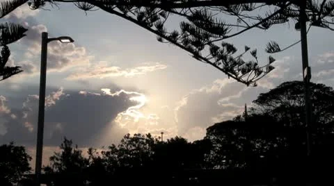 Rim Lit Clouds Stock Footage 10678684