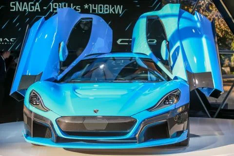 Rimac hypercar C Two Stock Photos