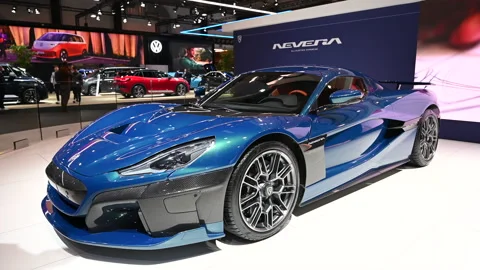 Rimac Nevera full electric hypercar Stock Footage 231404746