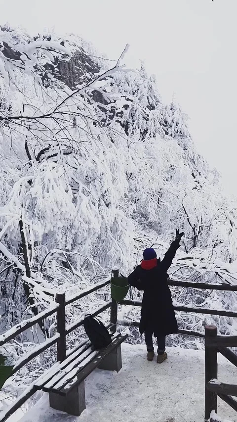 The rime covering the mountains and fields in winter Stock Footage 267186150