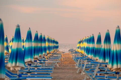 Rimini beach Stock-Fotos