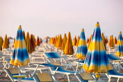 Rimini beach Stock-Fotos