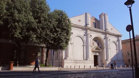 Rimini cathedral Stock Footage 83654364