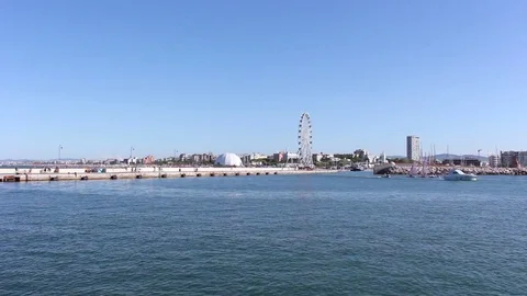 Rimini entry to the port Stock Footage 83654408