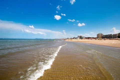 Rimini seashore Stock Photos