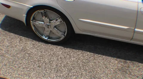 Rims on white car Stock-Footage 7744878