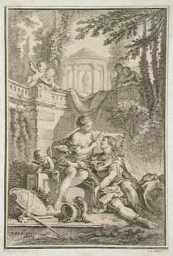 Rinaldo and Armida (after Boucher). Charles Nicolas Cochin II (France, Pari.. イラスト素材