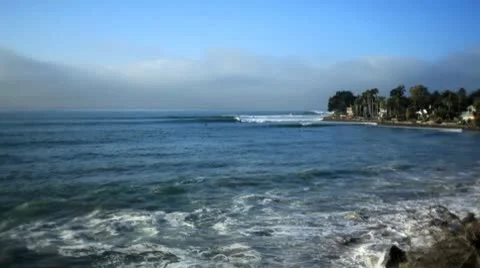 Rincon beach santa barbara Stock Footage 10741753