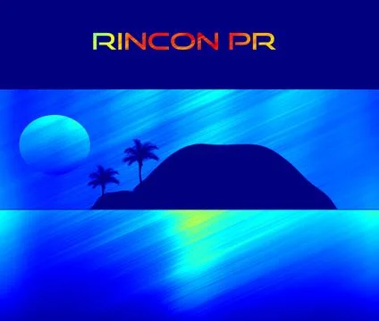 Rincon PR Illustrazione stock