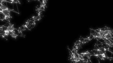 A ring of abstract plexus shapes. Futuristic abstract background. Motion graphic Stock Footage 112223323