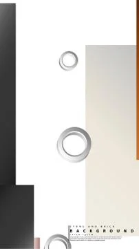 Ring abstract rectangular background with drop shadow. Vector illustration, w Stock Illustration