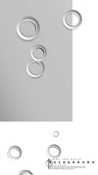 Ring abstract rectangular background with drop shadow. Vector illustration, w Stock Illustration