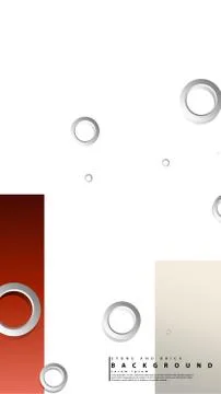 Ring abstract rectangular background with drop shadow. Vector illustration, w Stock Illustration