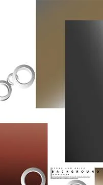 Ring abstract rectangular background with drop shadow. Vector illustration, w Stock Illustration