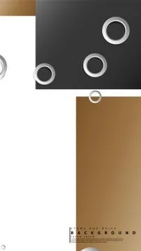 Ring abstract rectangular background with drop shadow. Vector illustration, w Stock Illustration