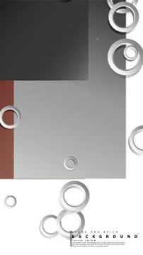 Ring abstract rectangular background with drop shadow. Vector illustration, w Stock Illustration