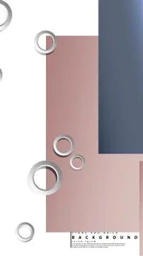 Ring abstract rectangular background with drop shadow. Vector illustration, w Illustrazione stock