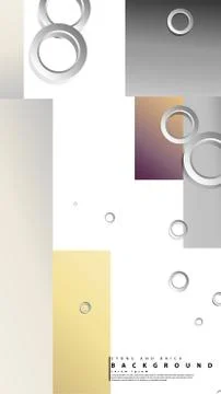 Ring abstract rectangular background with drop shadow. Vector illustration, w Stock Illustration