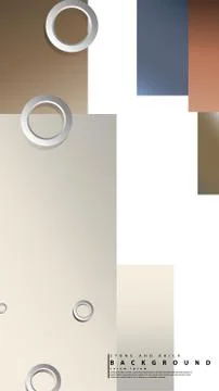 Ring abstract rectangular background with drop shadow. Vector illustration, w Stock Illustration