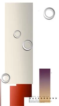 Ring abstract rectangular background with drop shadow. Vector illustration, w Stock Illustration