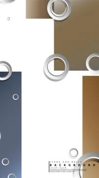 Ring abstract rectangular background with drop shadow. Vector illustration, w 스톡 일러스트