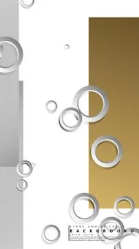 Ring abstract rectangular background with drop shadow. Vector illustration, w Stock Illustration