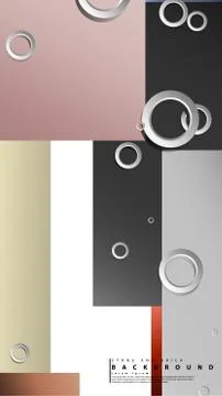 Ring abstract rectangular background with drop shadow. Vector illustration, w Stock Illustration