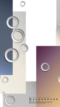 Ring abstract rectangular background with drop shadow. Vector illustration, w Stock Illustration