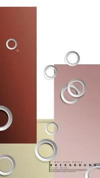 Ring abstract rectangular background with drop shadow. Vector illustration, w Stock Illustration