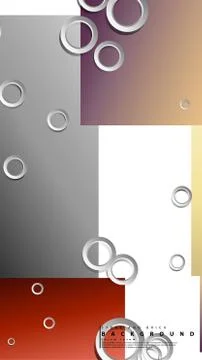 Ring abstract rectangular background with drop shadow. Vector illustration, w Stock Illustration