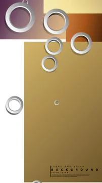 Ring abstract rectangular background with drop shadow. Vector illustration, w Stock Illustration