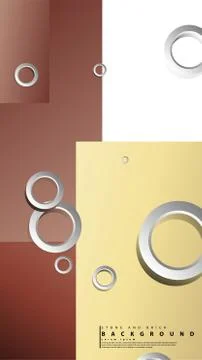 Ring abstract rectangular background with drop shadow. Vector illustration, w 库存插图