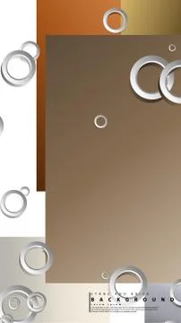 Ring abstract rectangular background with drop shadow. Vector illustration, w Stock Illustration