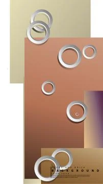 Ring abstract rectangular background with drop shadow. Vector illustration, w Stock Illustration