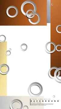 Ring abstract rectangular background with drop shadow. Vector illustration, w Stock Illustration